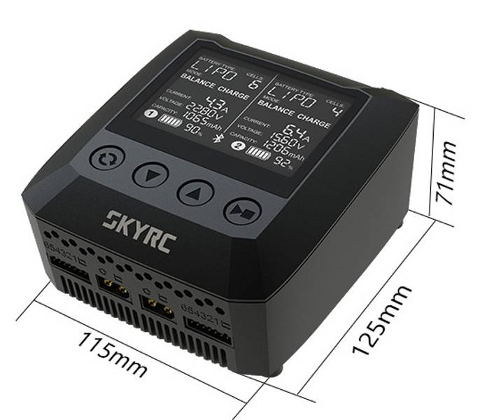 SkyRC B6 Nano Duo Charger 1-6S 240VAC 2x100W