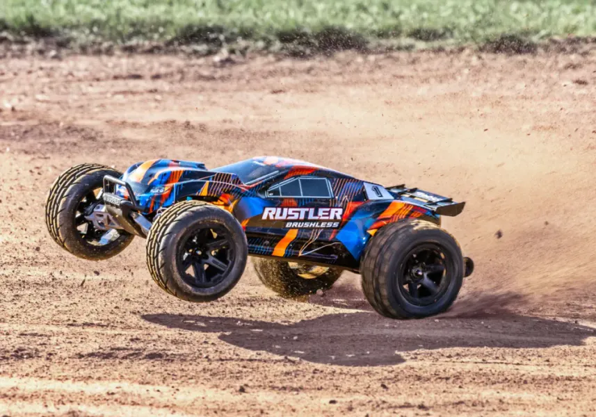 Traxxas 37454-4-Orange Rustler 2WD 1/10 HD VX3 BL 3S RTR