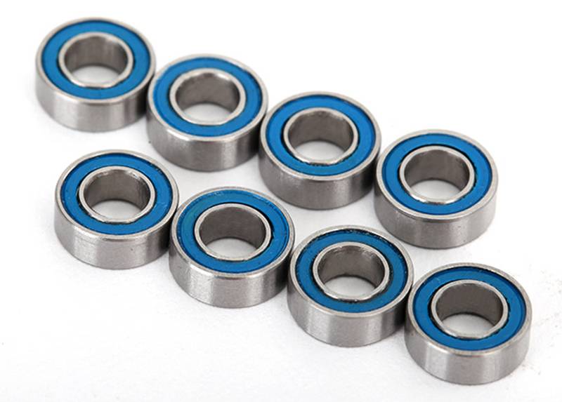 Traxxas 7019R Ball bearings, blue rubber sealed (4x8x3mm) (8)