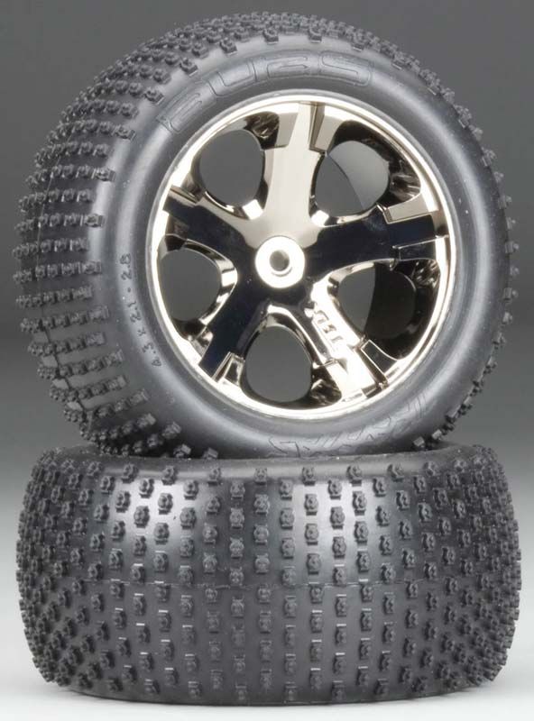 Traxxas 3770A Tires & Wheels Alias/All-Star Black Chrome 2.8