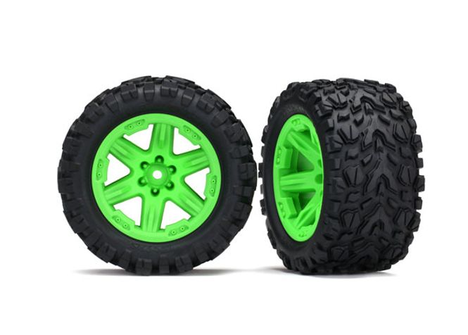 Hovedbilde Traxxas 6773G Tires & Wheels Talon Extreme/RXT Green ...