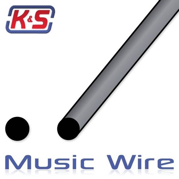 K&S 54498 Pianotråd  .015''(0,38x915mm) (5x5)