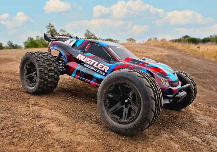 Traxxas 37454-4-Red Rustler 2WD 1/10 HD VX3 BL 3S RTR