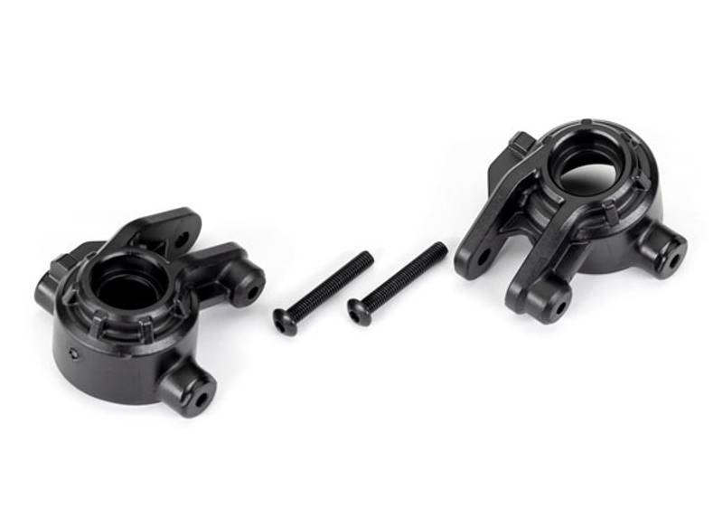 Traxxas 9037 Steering Blocks HD Black L+R (for Upgrade Kit #9080