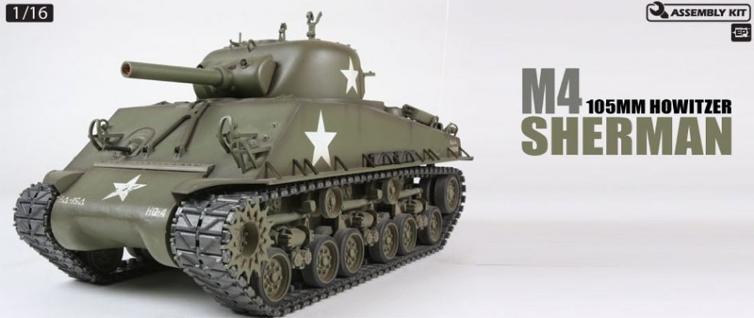 Tamiya 56014 1/16 M4 Sherman Tank 105mm Kit