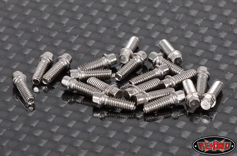  RC4WD 1196 MINIATURE SCALE HEX BOLTS (M2 X 6MM) (SILVER)