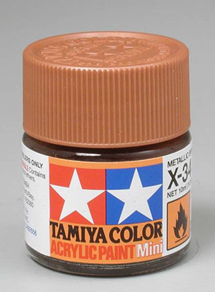 Tamiya 81534 Acrylic Mini X-34 Metallic Brown 1/3 oz