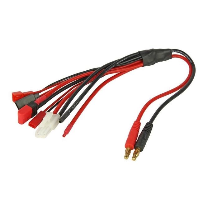 Hovedbilde Multiladekabel 5 i 1 Tamiya, T-Deans, Micro, JST og ...