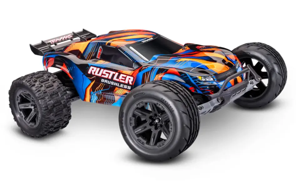 Traxxas 37454-4-Orange Rustler 2WD 1/10 HD VX3 BL 3S RTR