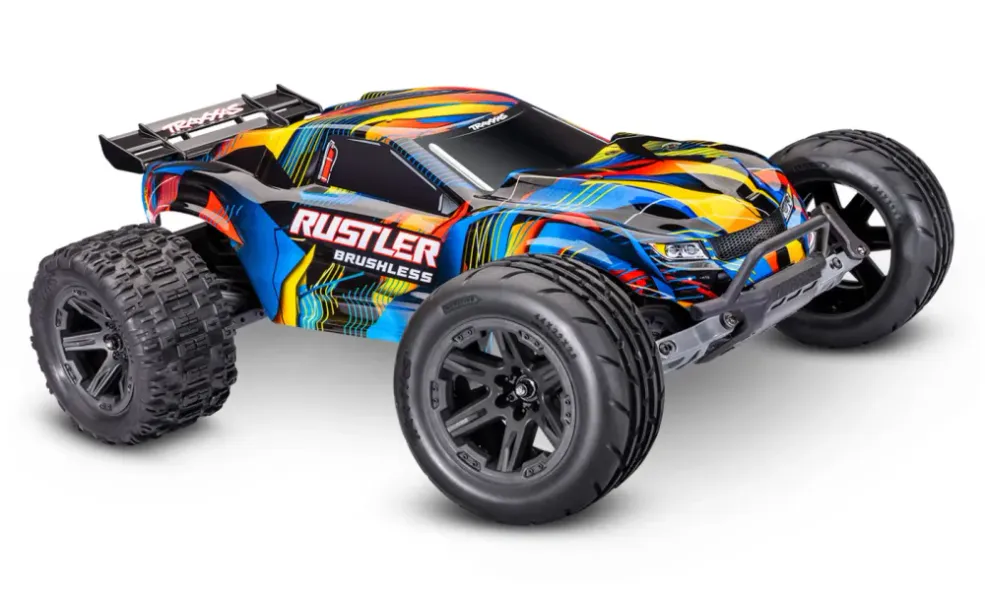 Traxxas 37454-4-Yellow Rustler 2WD 1/10 HD VX3 BL 3S RTR