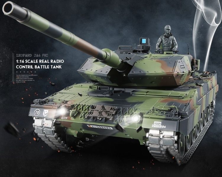 Heng Long 3889-1PRO Battle Tank 1:16 - Leopard 2 A6 Pro - Airgun & IR