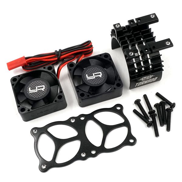 Yeah Racing YA-0643BK 540/550 Motor HeatSink w/TwinFans BLK