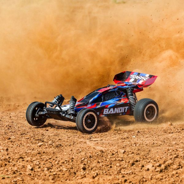 Traxxas 242548 Bandit 2WD 1/10 RTR TQ EHD Red Charger / Battery