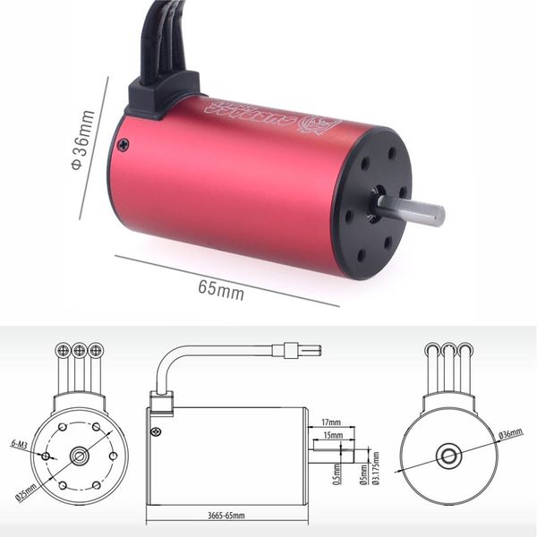 Surpass Hobby Combo 80A ESC m/3665 3500KV BL WP