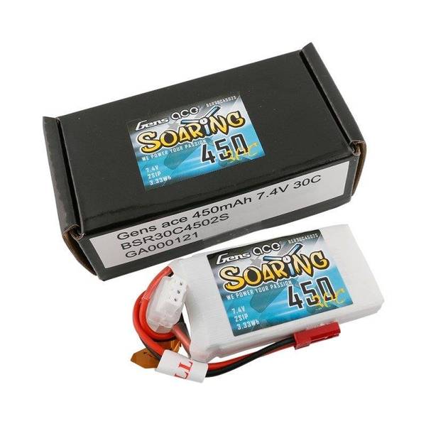 Gens Ace Soaring 2s 450mAh 30C  JST