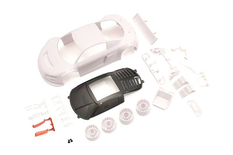 Kyosho MZN195 Audi R8LMS Night-R WhiteBodySet w/Wheel